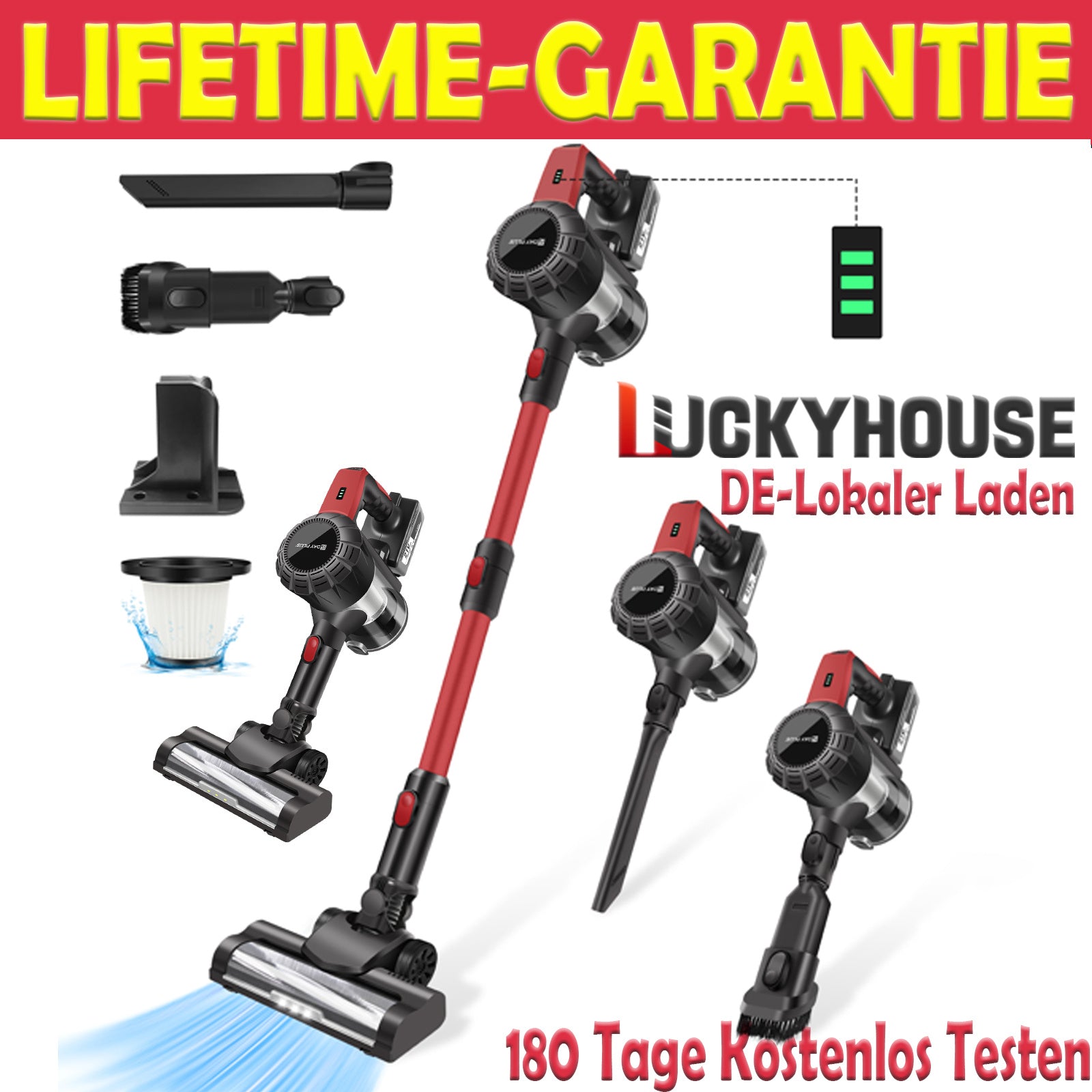 Akku-Stielstaubsauger 800W MaxPower