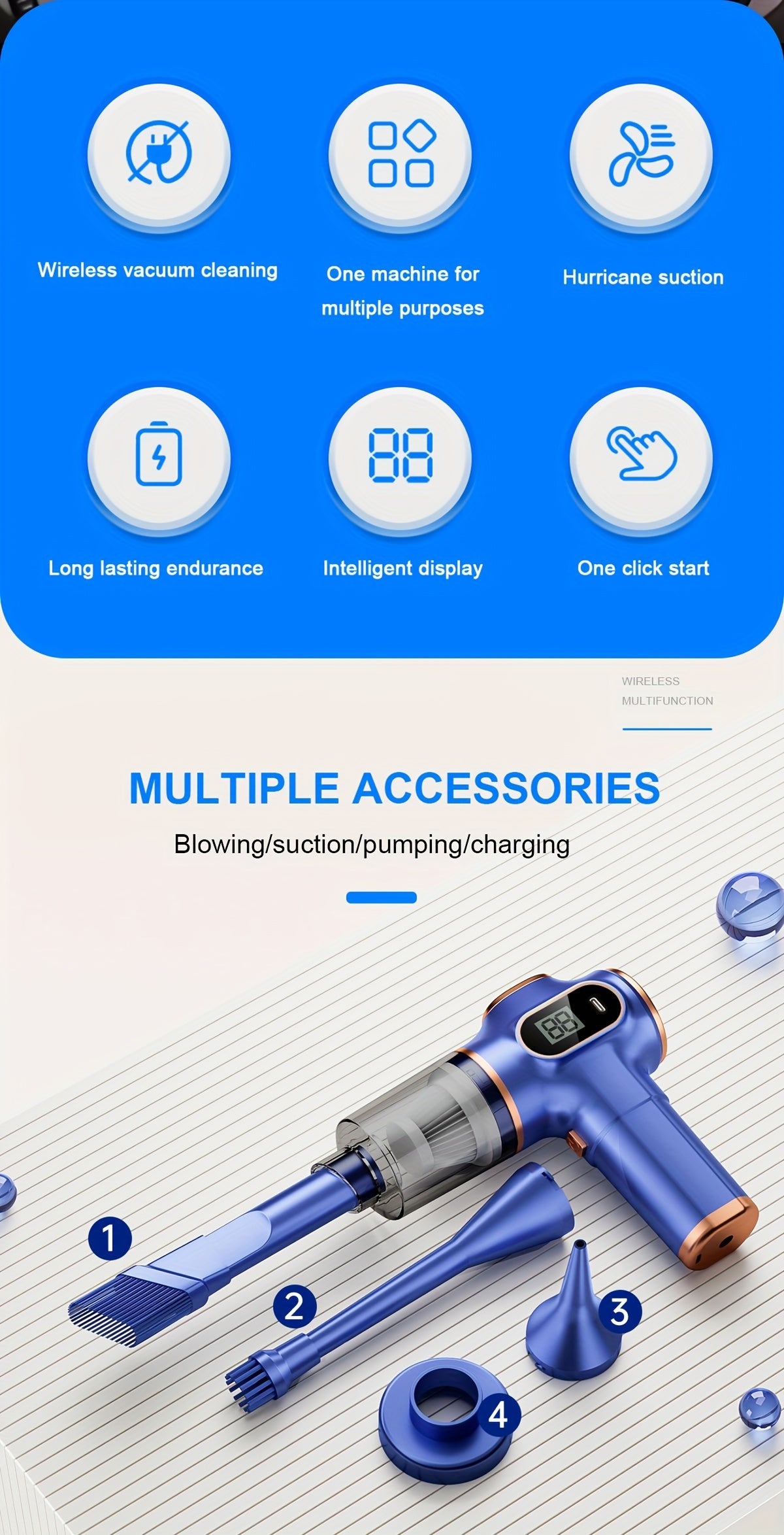 Hochleistungs-Handstaubsauger - leicht & kabellos