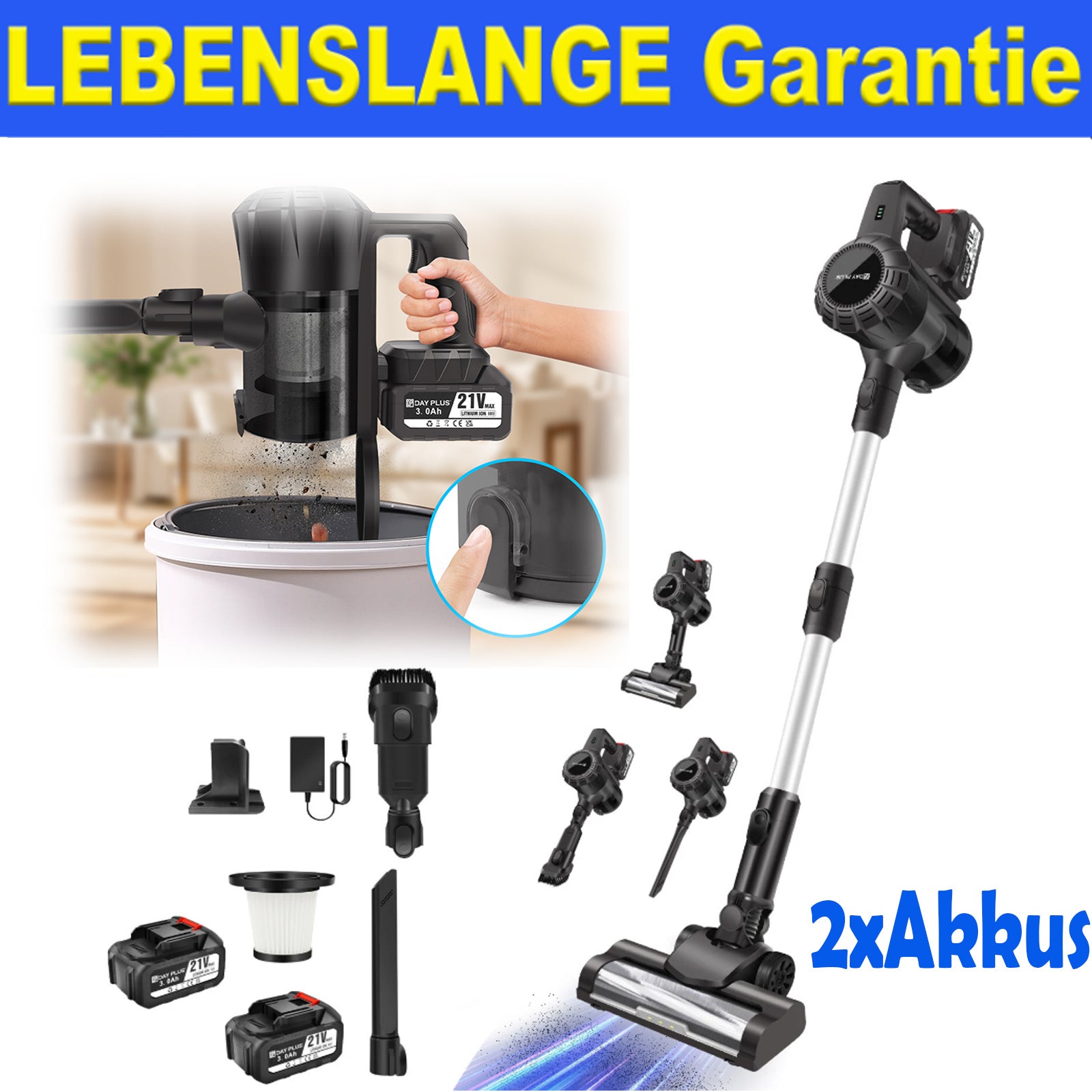 Akku-Stielstaubsauger 800W MaxPower