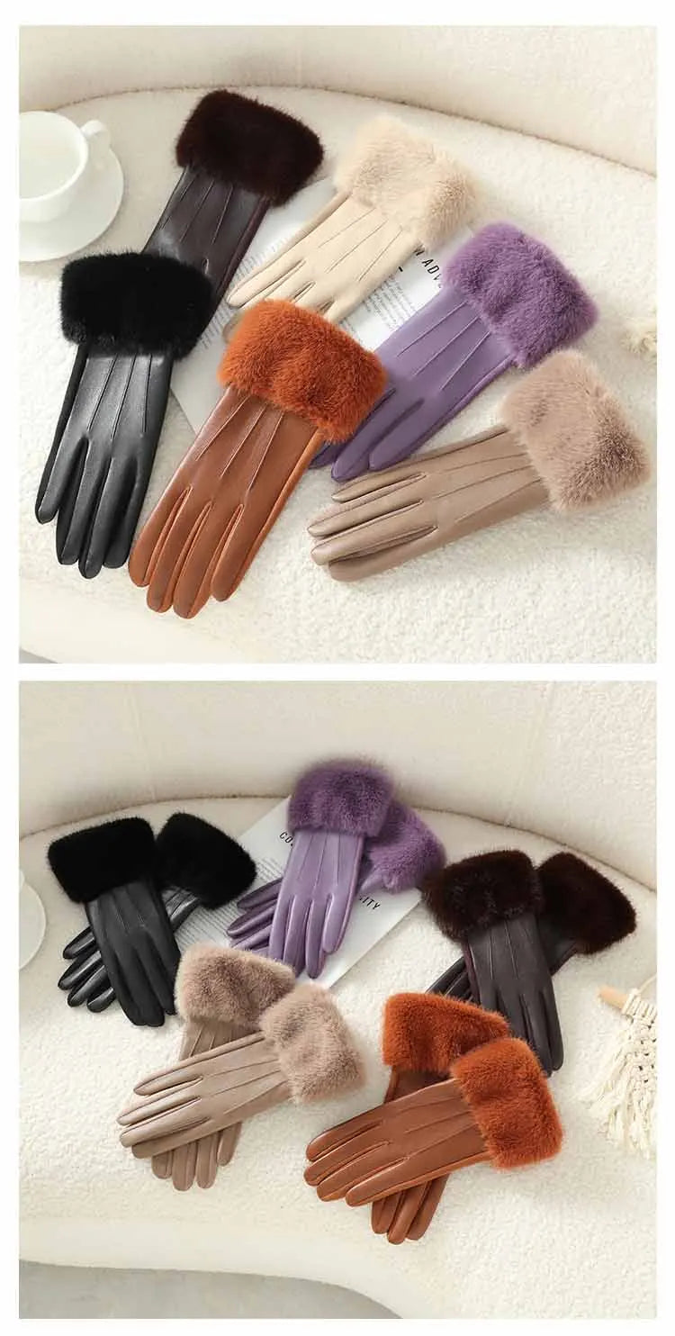 Winterliche Luxus Handschuhe für Damen
