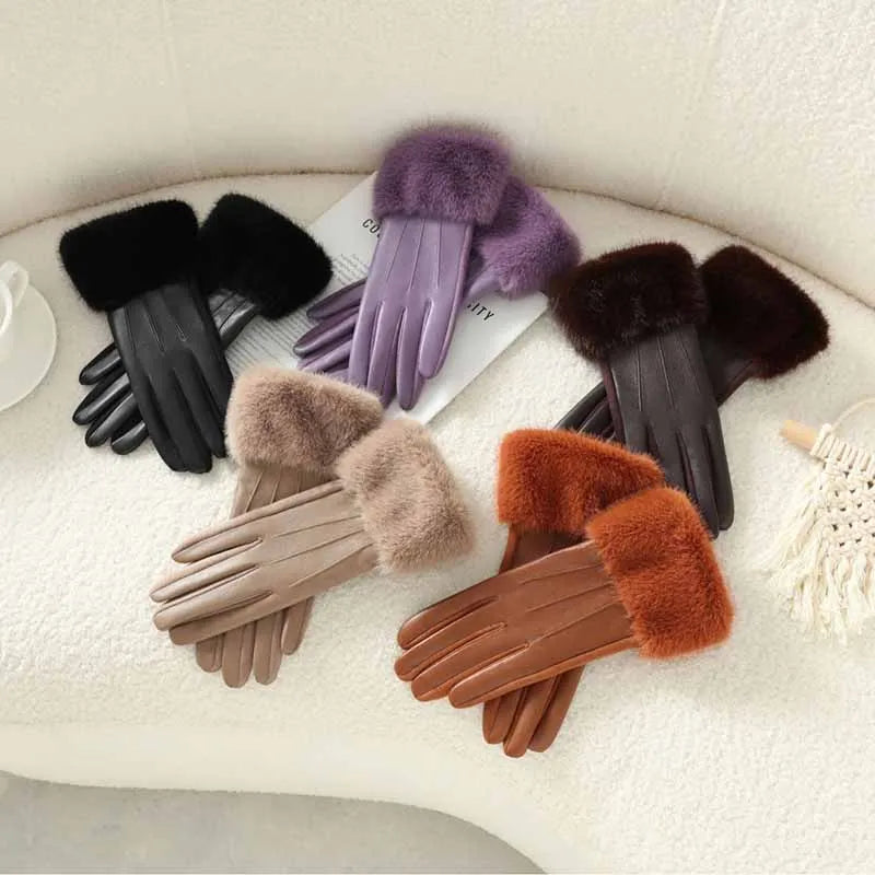 Winterliche Luxus Handschuhe für Damen