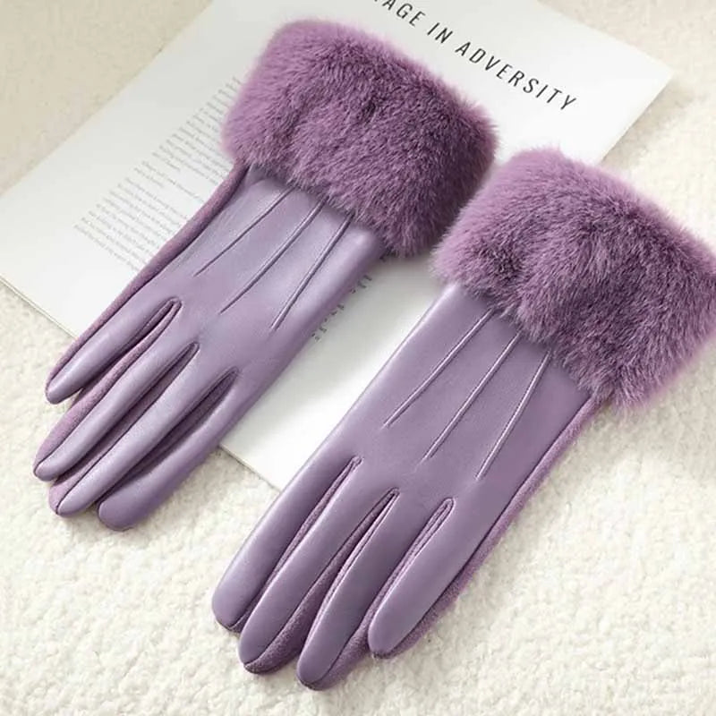 Winterliche Luxus Handschuhe für Damen