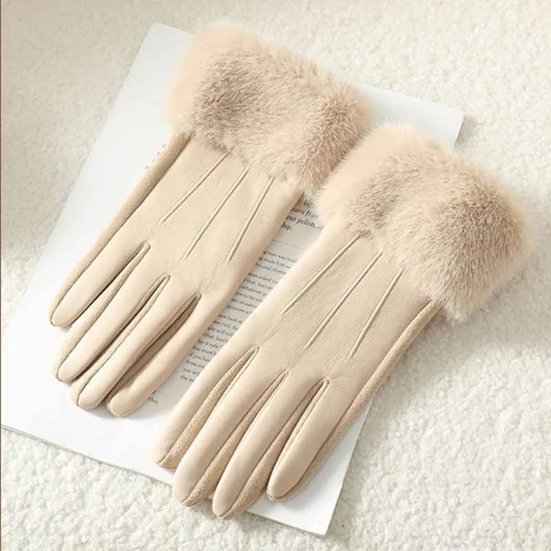 Winterliche Luxus Handschuhe für Damen