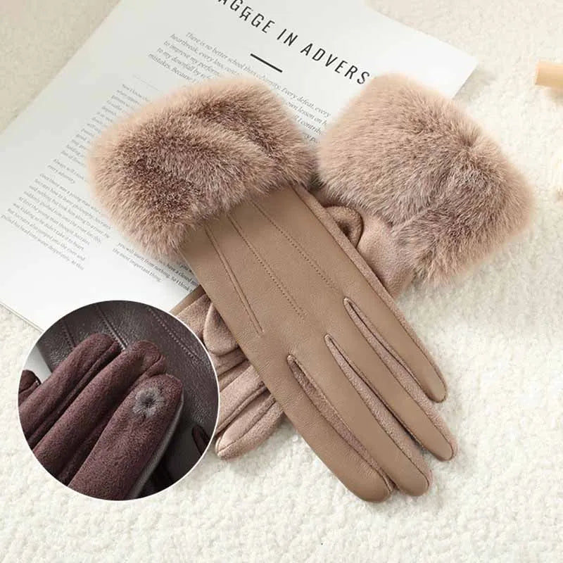Winterliche Luxus Handschuhe für Damen