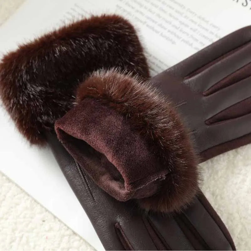 Winterliche Luxus Handschuhe für Damen