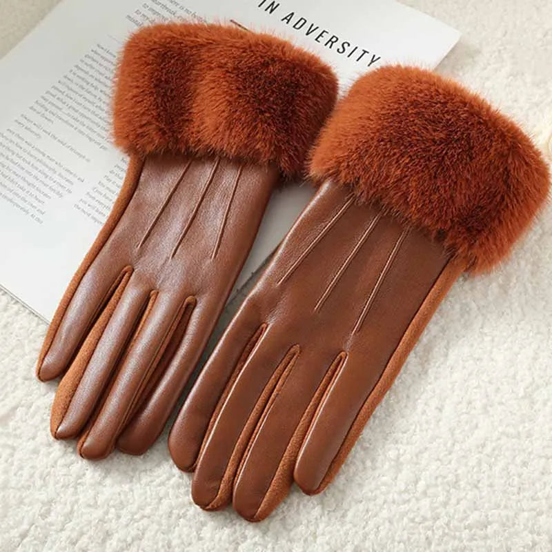 Winterliche Luxus Handschuhe für Damen