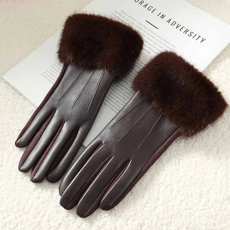 Winterliche Luxus Handschuhe für Damen