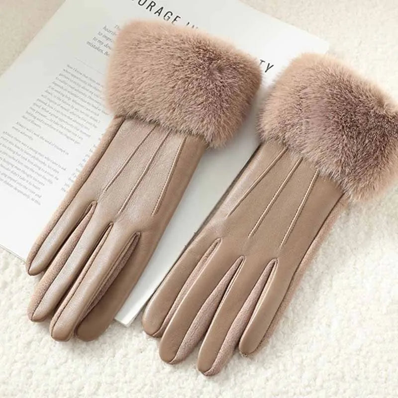 Winterliche Luxus Handschuhe für Damen