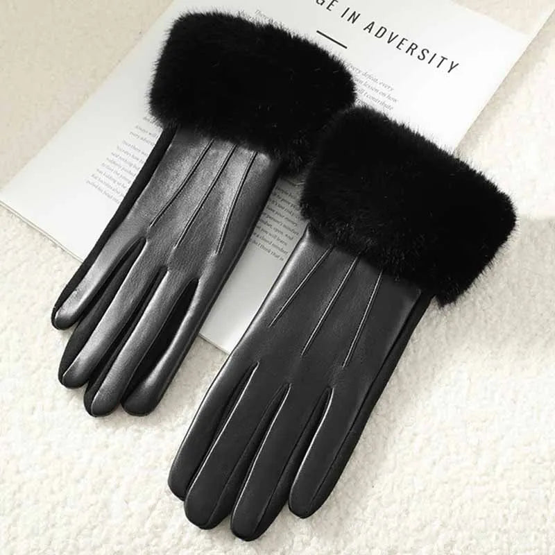 Winterliche Luxus Handschuhe für Damen