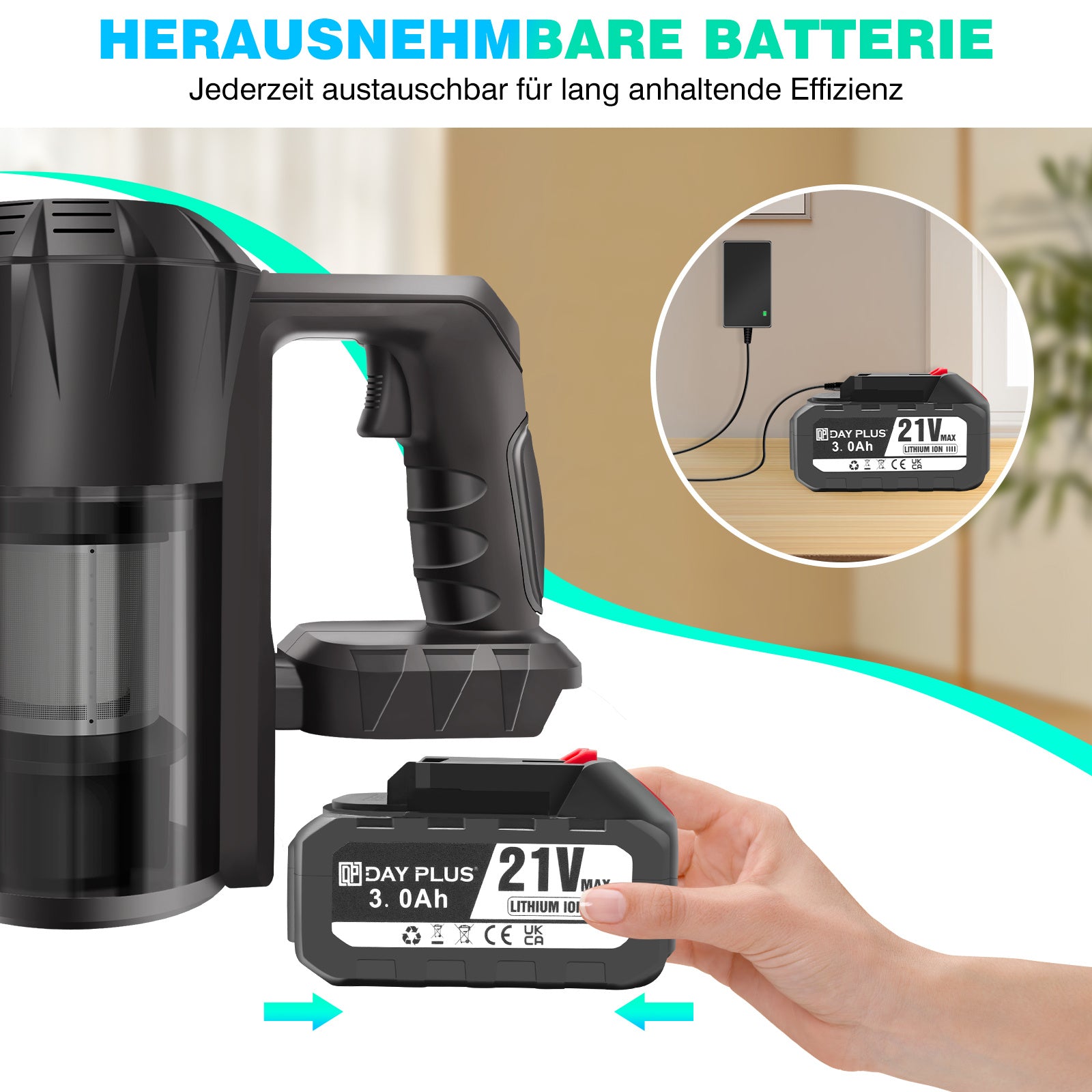 Akku-Stielstaubsauger 800W MaxPower